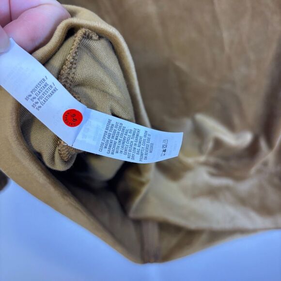 New Aerie Golden Yellow Velour Oversized Hooded Zip Up Sweatshirt Small - Picture 6 of 6